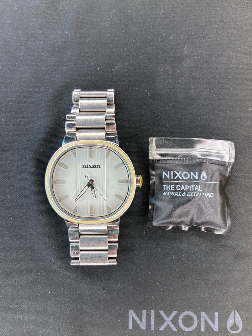 Nixon The Capital Silver Stainless Steel Watch
